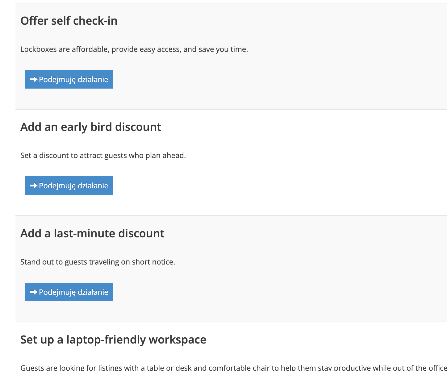 Podejmuję działanie w centrum możliwości Airbnb