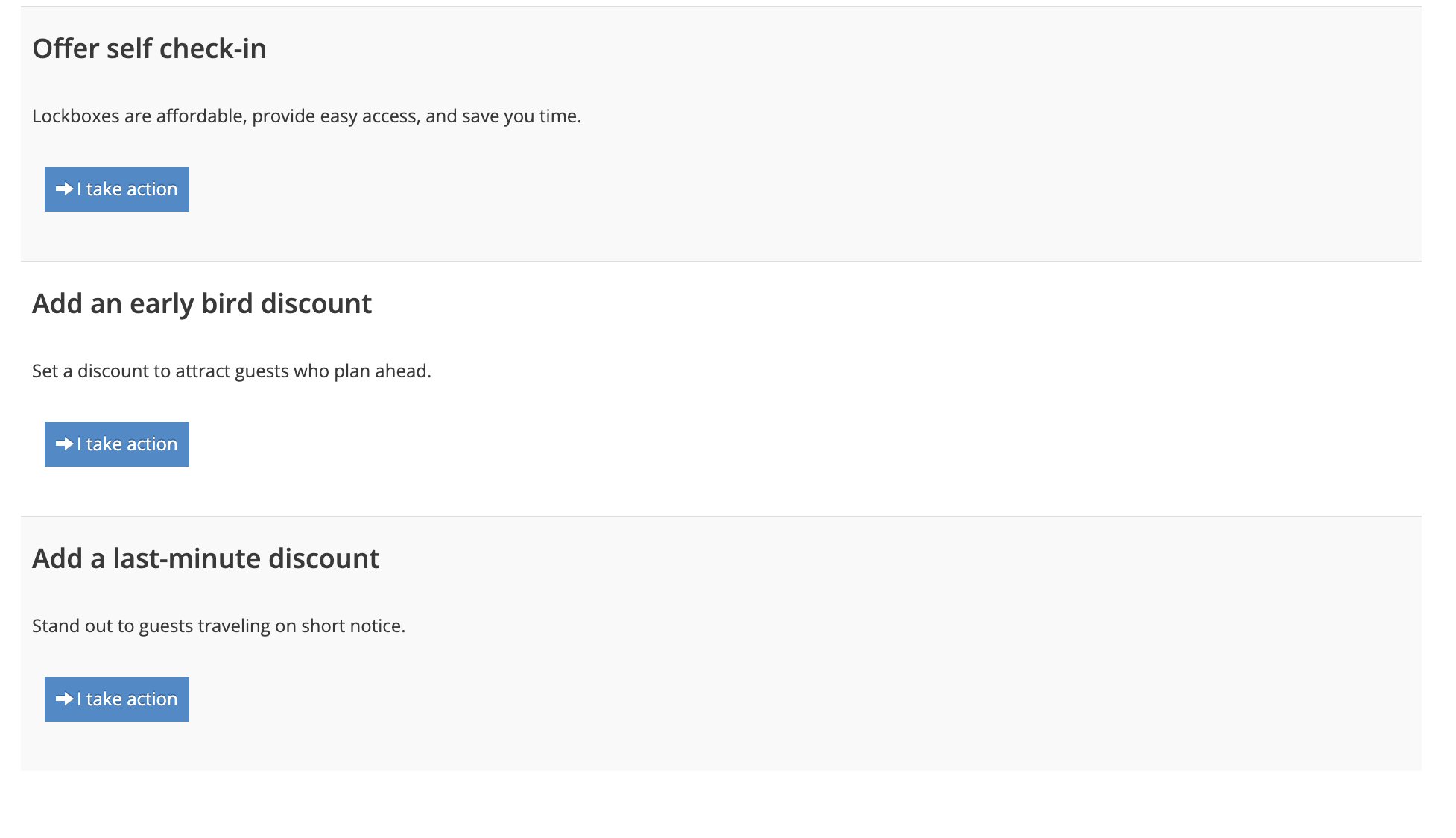 I take action - opportunity center Airbnb